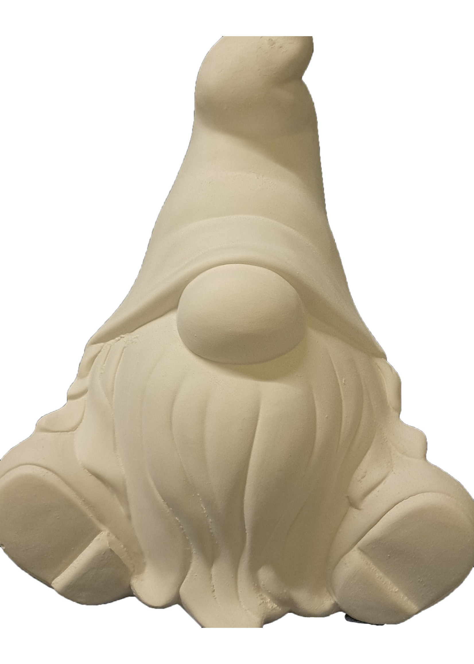 Creative Kreations Ceramics and Gifts Hagar Gnome 12.5”Tx9.75”Wx7.75"D Ready to paint, Ceramic Bisque