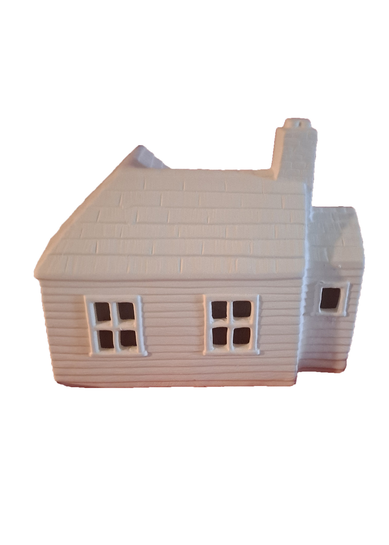Creative Kreations Ceramics and Gifts Post Office Village House 6" x 7" x 6" ready to paint ceramic bisque