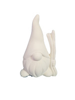 Creative Kreations Ceramics and Gifts Gnome with Staff 6" Ceramic Bisque, Ready to Paint