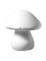 Creative Kreations Ceramics and Gifts 8" Plain Mushroom Ceramic Bisque, Ready to Paint