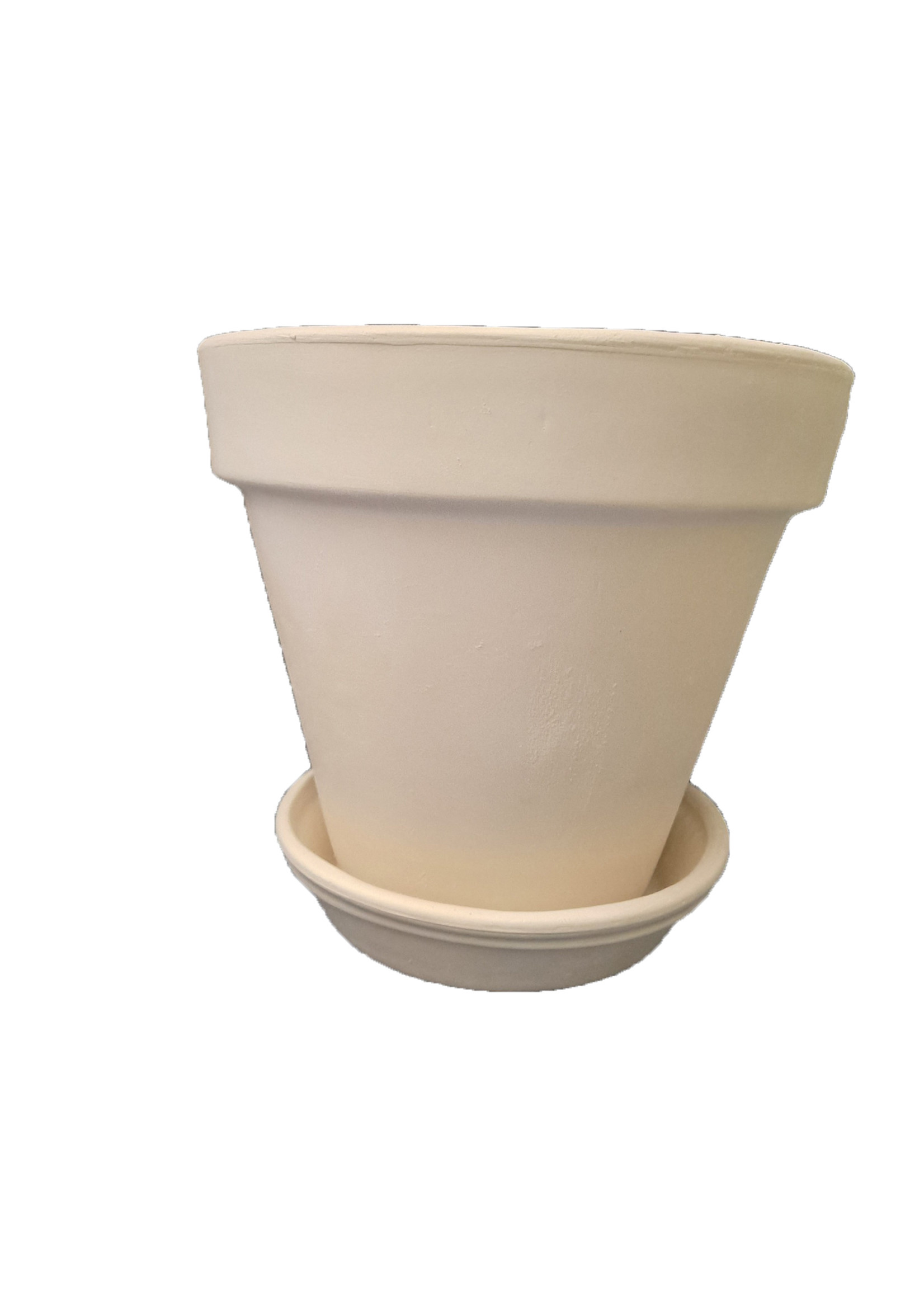 Creative Kreations Ceramics and Gifts 7" x 8" Ceramic Flower Pot ready to paint