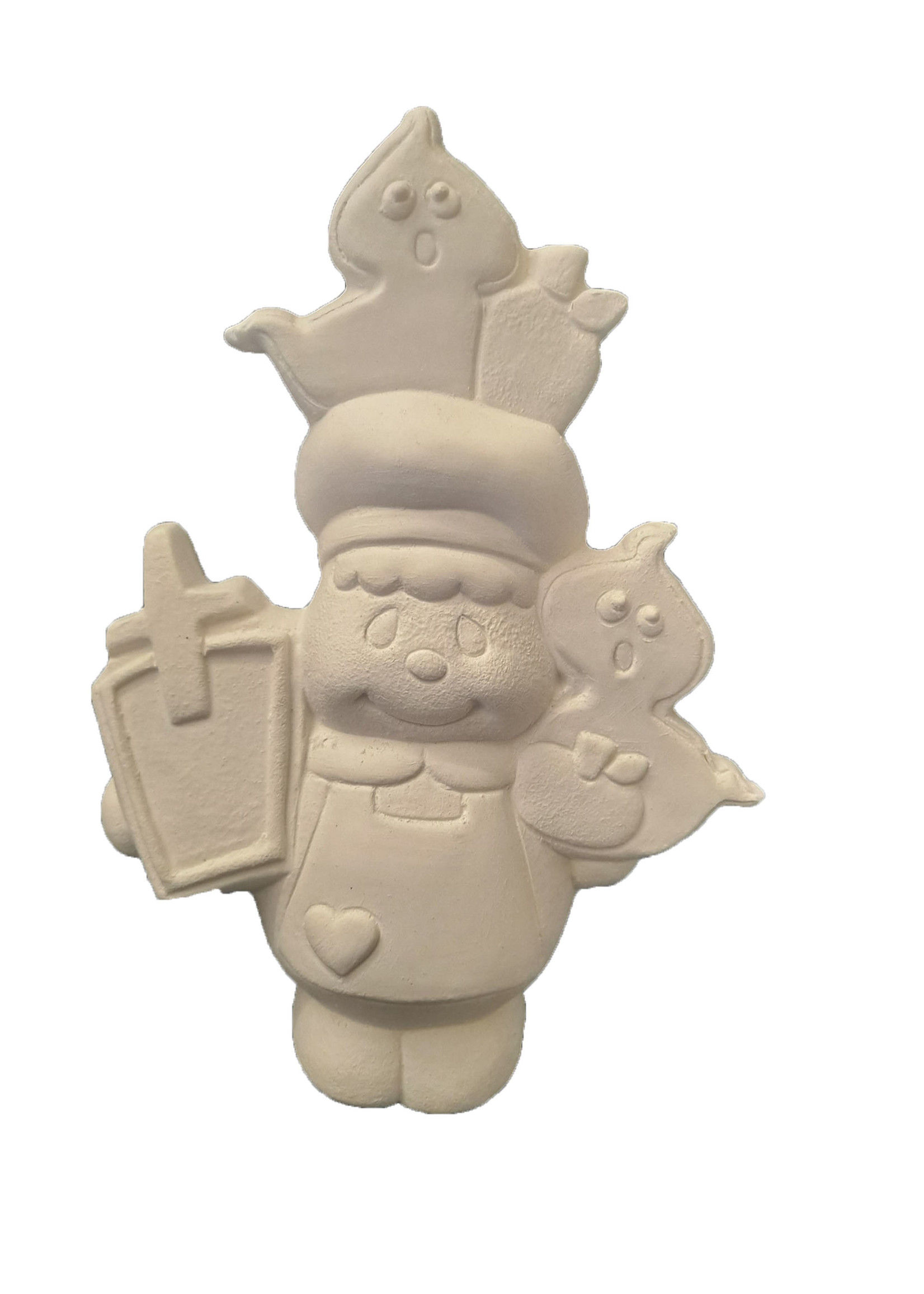Creative Kreations Ceramics and Gifts Debbie Gingerbread 7" Ceramic Bisque, Ready to paint