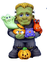 Creative Kreations Ceramics and Gifts Frankie Jr 11" Ceramic Bisque, Ready to Paint with Cut Outs and Clip Light