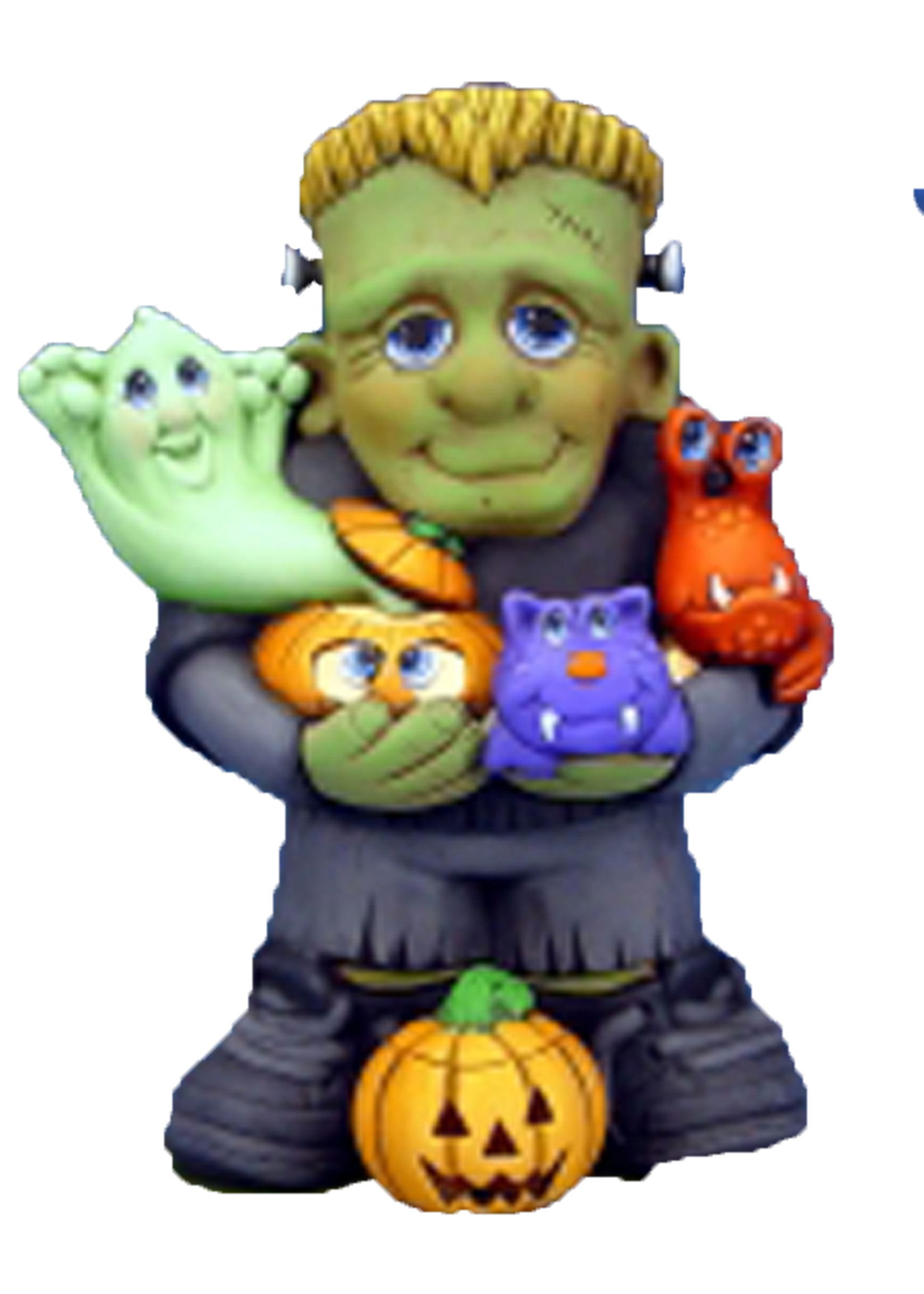 Creative Kreations Ceramics and Gifts Frankie Jr 11" Ceramic Bisque, Ready to Paint with Cut Outs and Clip Light