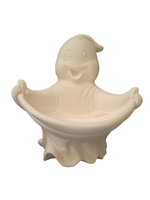 Creative Kreations Ceramics and Gifts Ghost Candy Dish 10" Ceramic Bisque, Ready to Paint