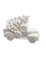 Creative Kreations Ceramics and Gifts Truck 9.5"x 4.5" with Tree Ceramic Bisque, Ready to Paint