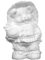 Creative Kreations Ceramics and Gifts Scarecrow Boy Bear 9" Ceramic Bisque, Ready to Paint