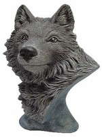 Creative Kreations Ceramics and Gifts Wolf Bust 7" ready to paint ceramic bisque