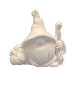 Creative Kreations Ceramics and Gifts Gnomes with pumpkins 4" and 5" set of 2  Ceramic Bisque, Ready to Paint
