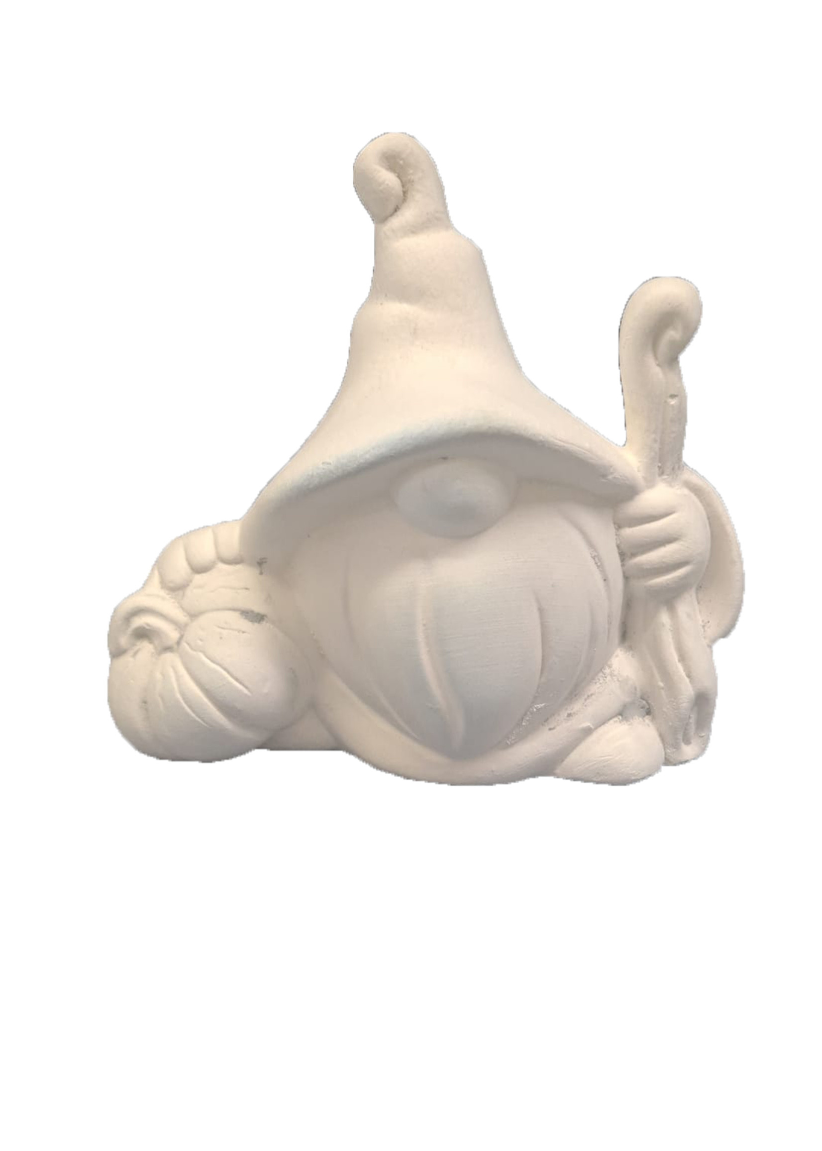 Creative Kreations Ceramics and Gifts Gnomes with pumpkins 4" and 5" set of 2  Ceramic Bisque, Ready to Paint