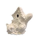 Creative Kreations Ceramics and Gifts Raccoon Birdhouse 9" Ceramic Bisque, Ready to Paint