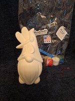 Creative Kreations Ceramics and Gifts Gnome with Dragonfly 6" Ceramic Paint Kit