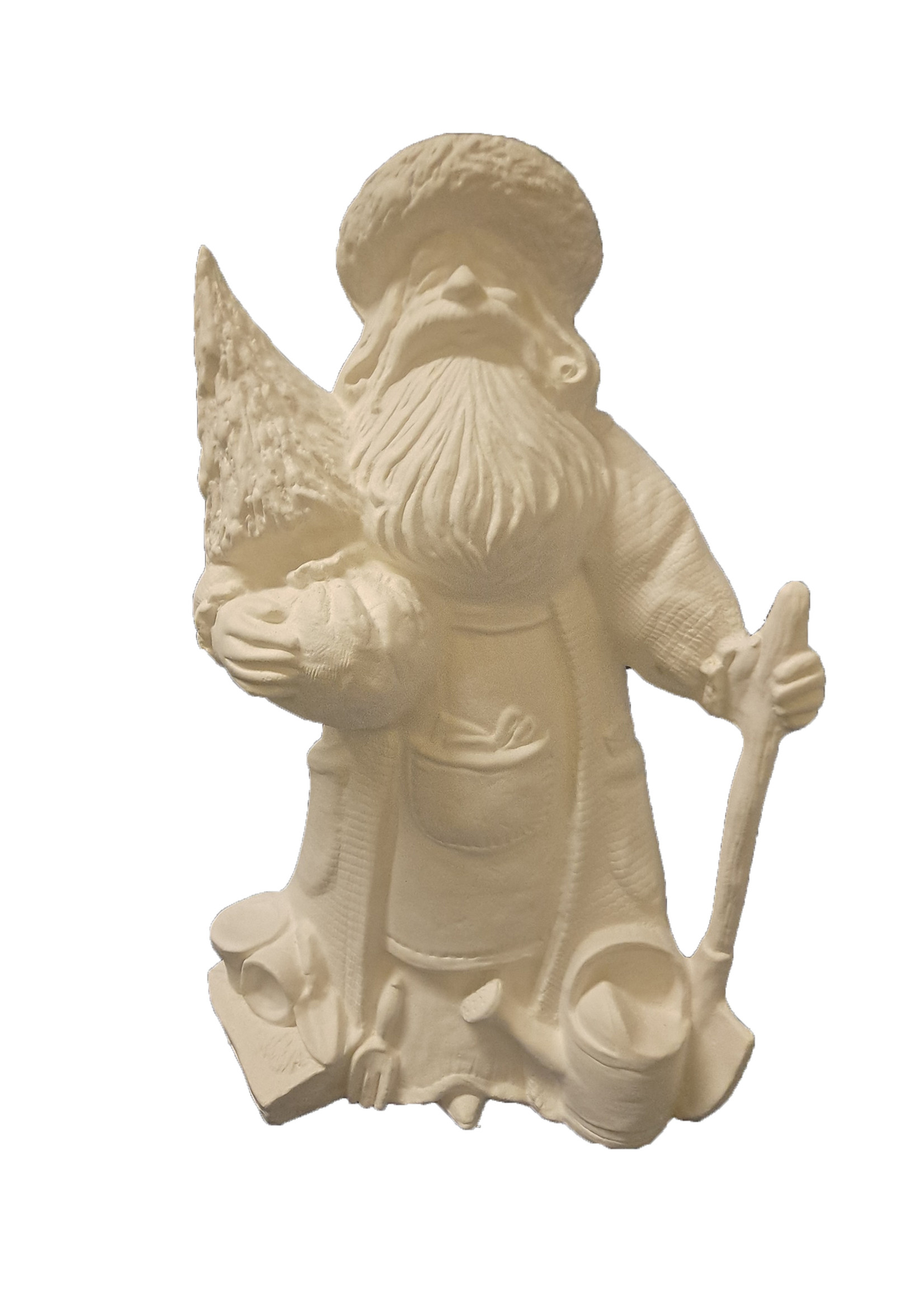Creative Kreations Ceramics and Gifts Tree Planting Santa Ceramic Bisque, Ready to Paint