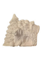 Creative Kreations Ceramics and Gifts Christmas Puppy for Pickup Insert 5" Ceramic Bisque, Ready to Paint