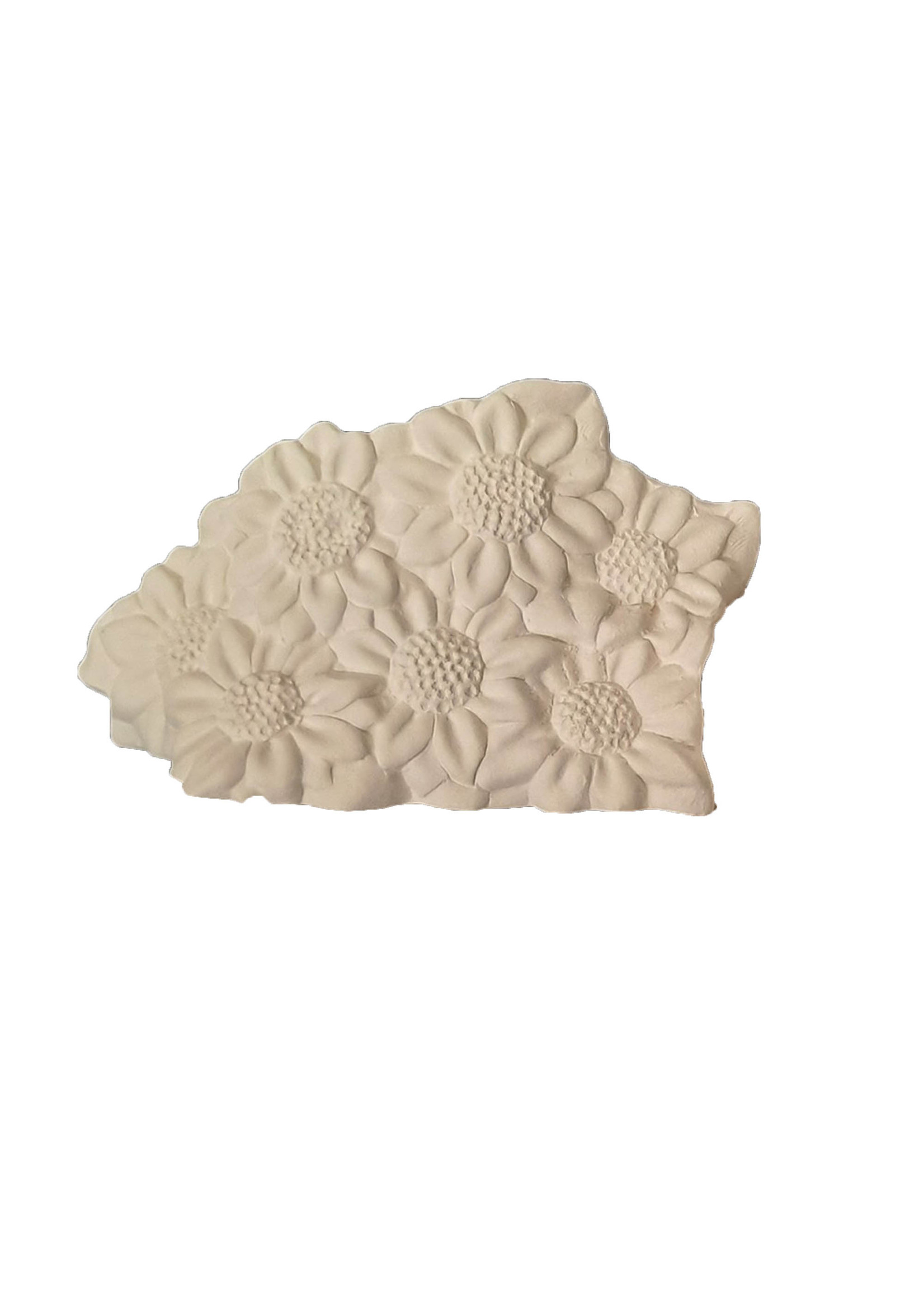 Creative Kreations Ceramics and Gifts Sunflower for Pick up Truck insert 4" Ceramic Bisque, Ready to Paint