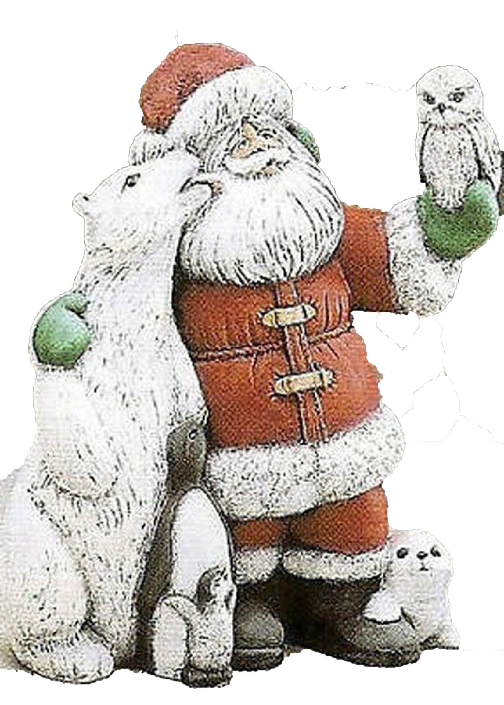 Creative Kreations Ceramics and Gifts Santa with Polar Bear