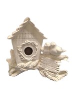 Creative Kreations Ceramics and Gifts Feed the Birds Birdhouse 7" x 8" Ceramic Bisque, Ready to Paint