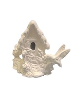 Creative Kreations Ceramics and Gifts Hummingbird Birdhouse 7" x 8" Ceramic Bisque, Ready to Paint