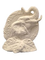 Elephant Shield 8" Ceramic Bisque, Ready to Paint