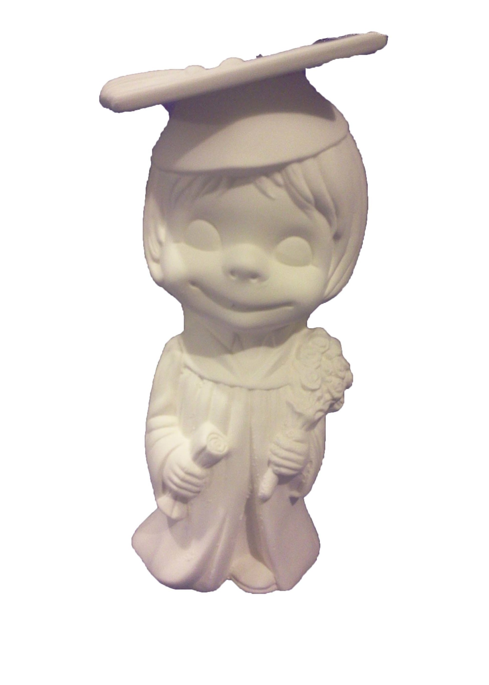 Creative Kreations Ceramics and Gifts Girl Graduate Smiley 9" Ceramic Bisque, Ready to Paint
