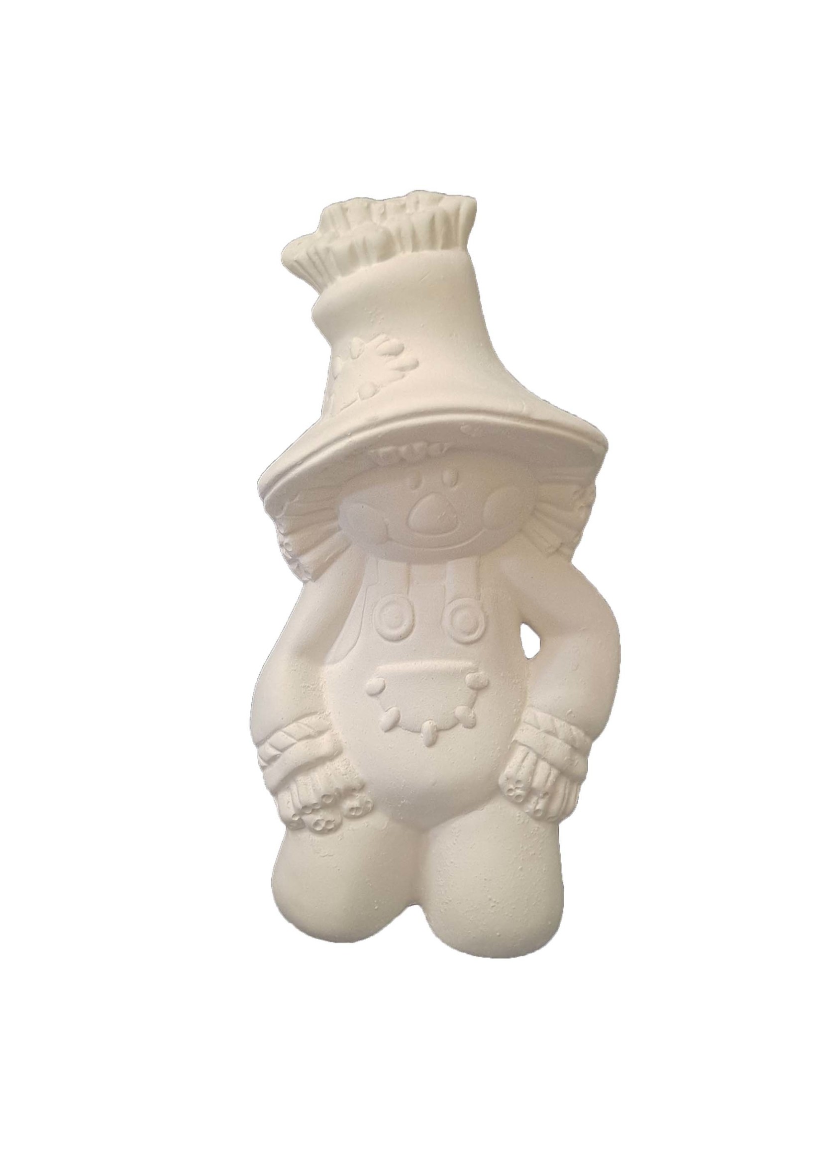 Creative Kreations Ceramics and Gifts Larry Scarecrow 8" Ceramic Bisque Ready to Paint