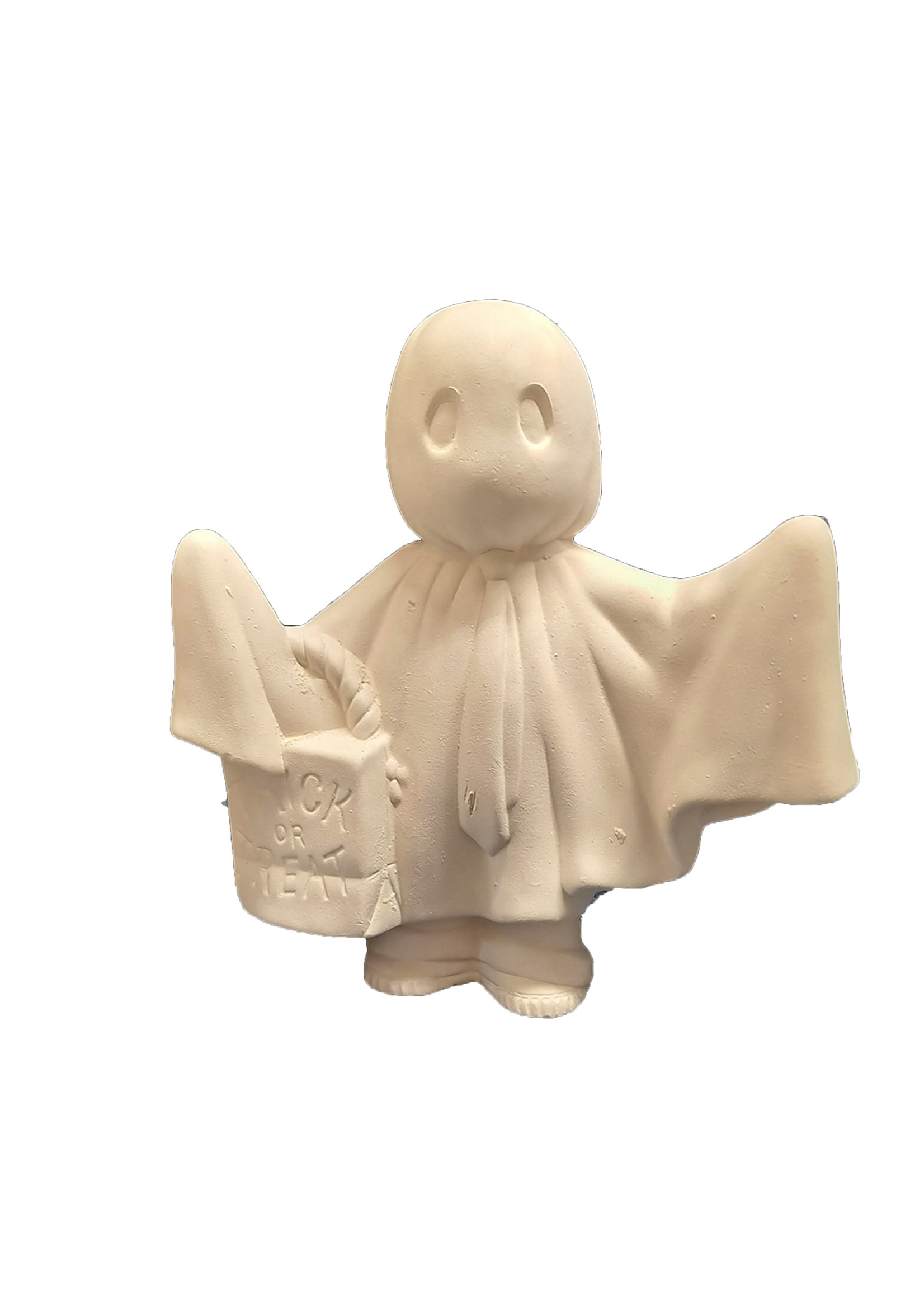 Creative Kreations Ceramics and Gifts Trick or Treat Ghost Kid 7" Ceramic Bisque, Ready to Paint