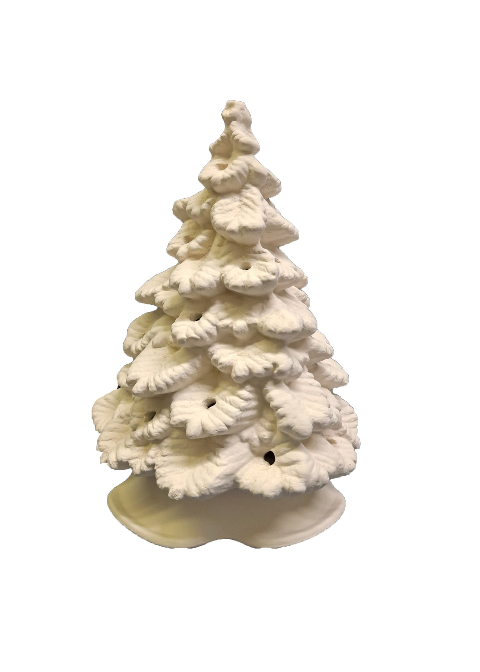 Creative Kreations Ceramics and Gifts Spruce Tree with Base and Cut Outs