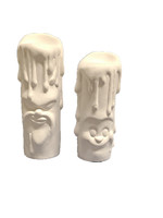 Creative Kreations Ceramics and Gifts Small Dripper Candles 6" Ceramic Bisque, Ready to Paint