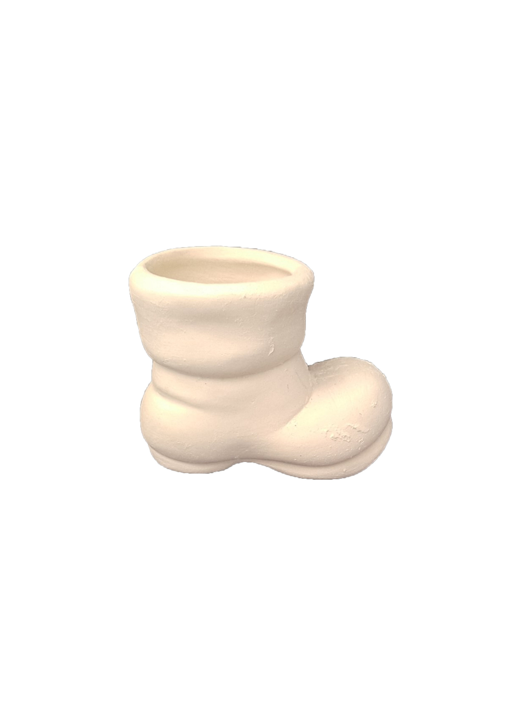 Creative Kreations Ceramics and Gifts Santa Boot Ornament 2" x 2" Ceramic Bisque, Ready to Paint
