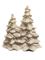Creative Kreations Ceramics and Gifts Double Tree Ceramic Bisque, Ready to Paint 9"