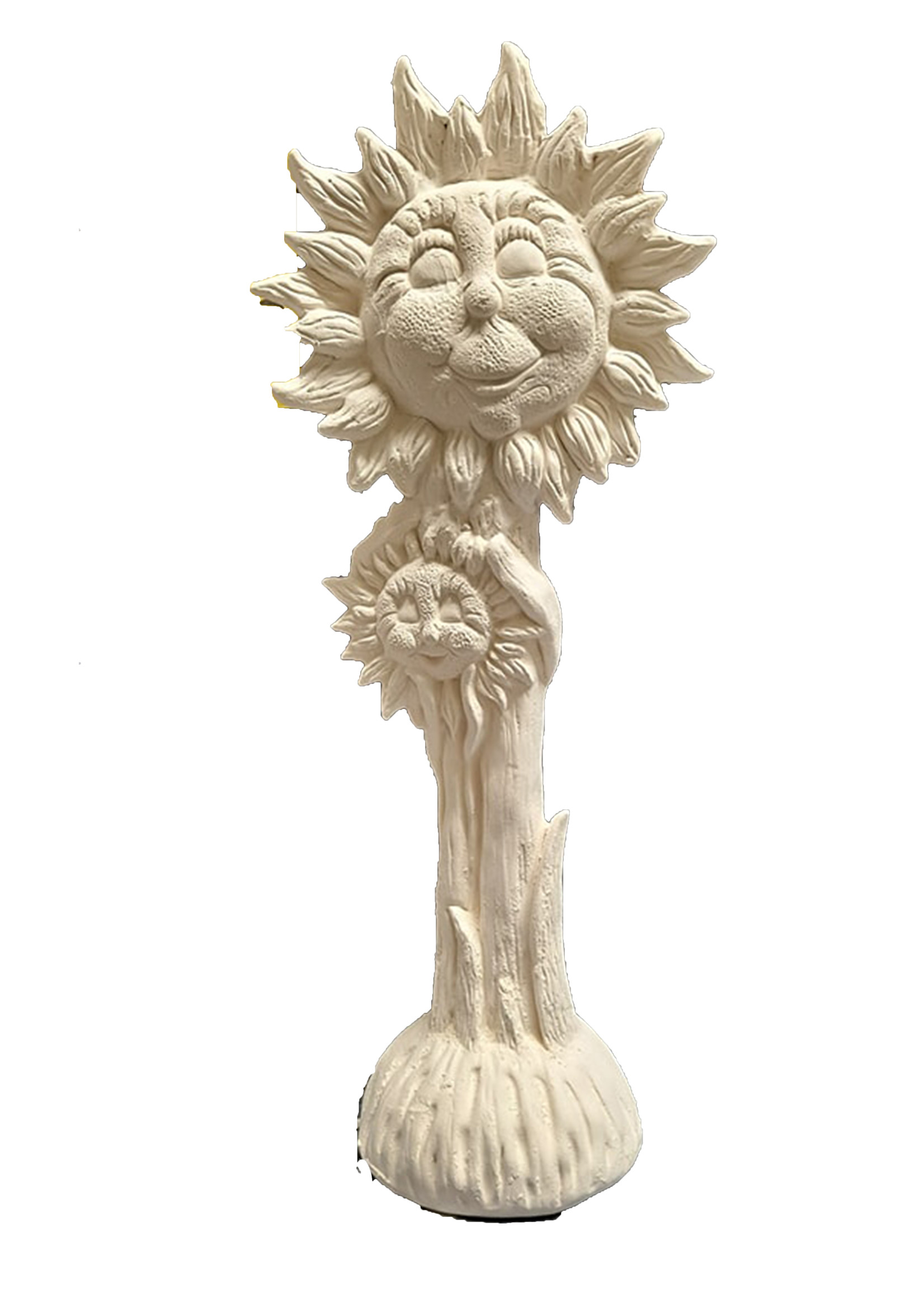 Creative Kreations Ceramics and Gifts Mama and Baby Sunflower 12" Ceramic Bisque, Ready to paint