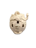 Creative Kreations Ceramics and Gifts Pumpkin Cottage Fairy House 6" x 5" Ceramic Bisque, Ready to Paint