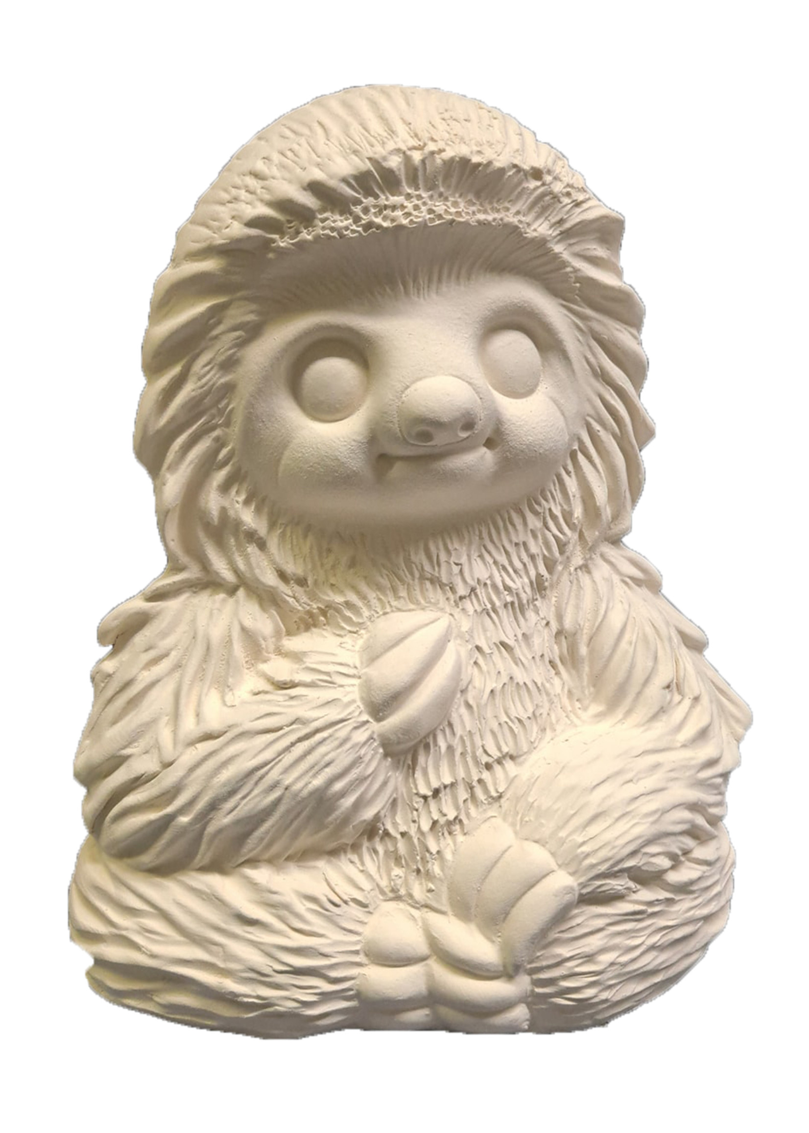 Creative Kreations Ceramics and Gifts Little Loki Sitting Sloth 6..75" ceramic bisque