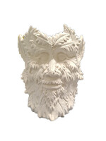 Creative Kreations Ceramics and Gifts Greenman Forest Planter 11" x 8 1/2" Ceramic Bisque, Ready to Paint