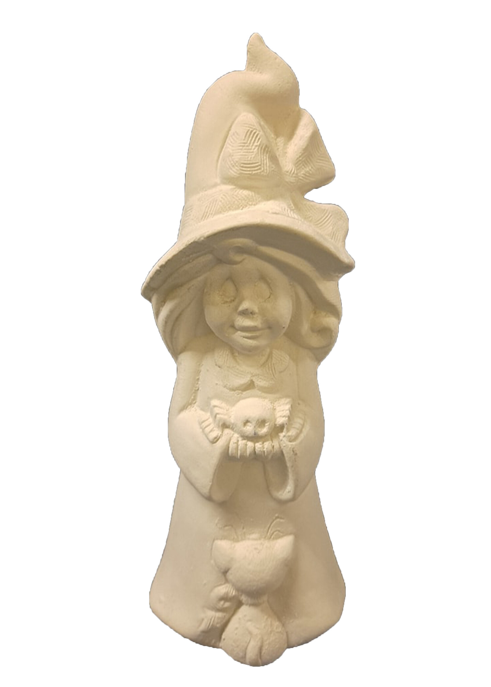 Creative Kreations Ceramics and Gifts Little Miss Wicked Witch 5" Ceramic Bisque, Ready to Paint