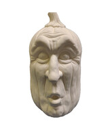 Creative Kreations Ceramics and Gifts Startled Pumpkin 12.5" T Ceramic Bisque, Ready to Paint