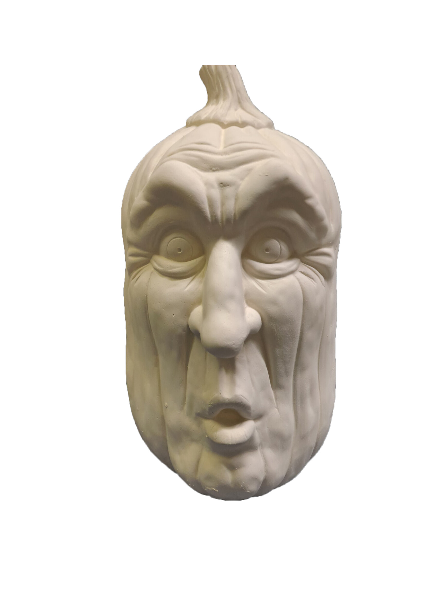 Creative Kreations Ceramics and Gifts Startled Pumpkin 12.5" T Ceramic Bisque, Ready to Paint