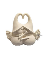 Creative Kreations Ceramics and Gifts Kissing Snow couple 9"L x 8"T Ceramic Bisque, Ready to Paint