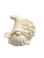 Creative Kreations Ceramics and Gifts Gnome with Shamrock 6" ready to paint ceramic bisque