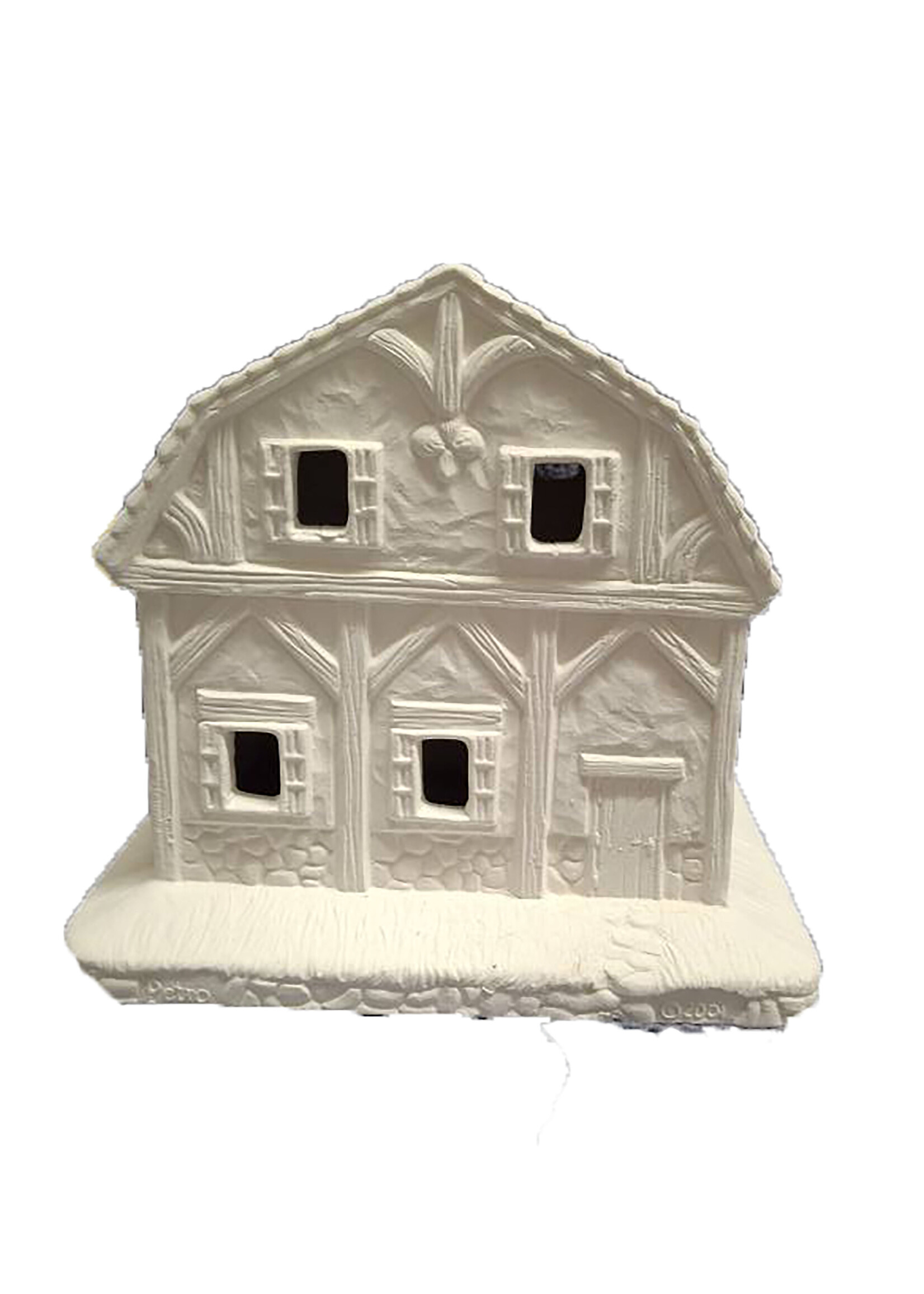 Creative Kreations Ceramics and Gifts Bakery M VIllage House 6" Ceramic Bisque, Ready to paint