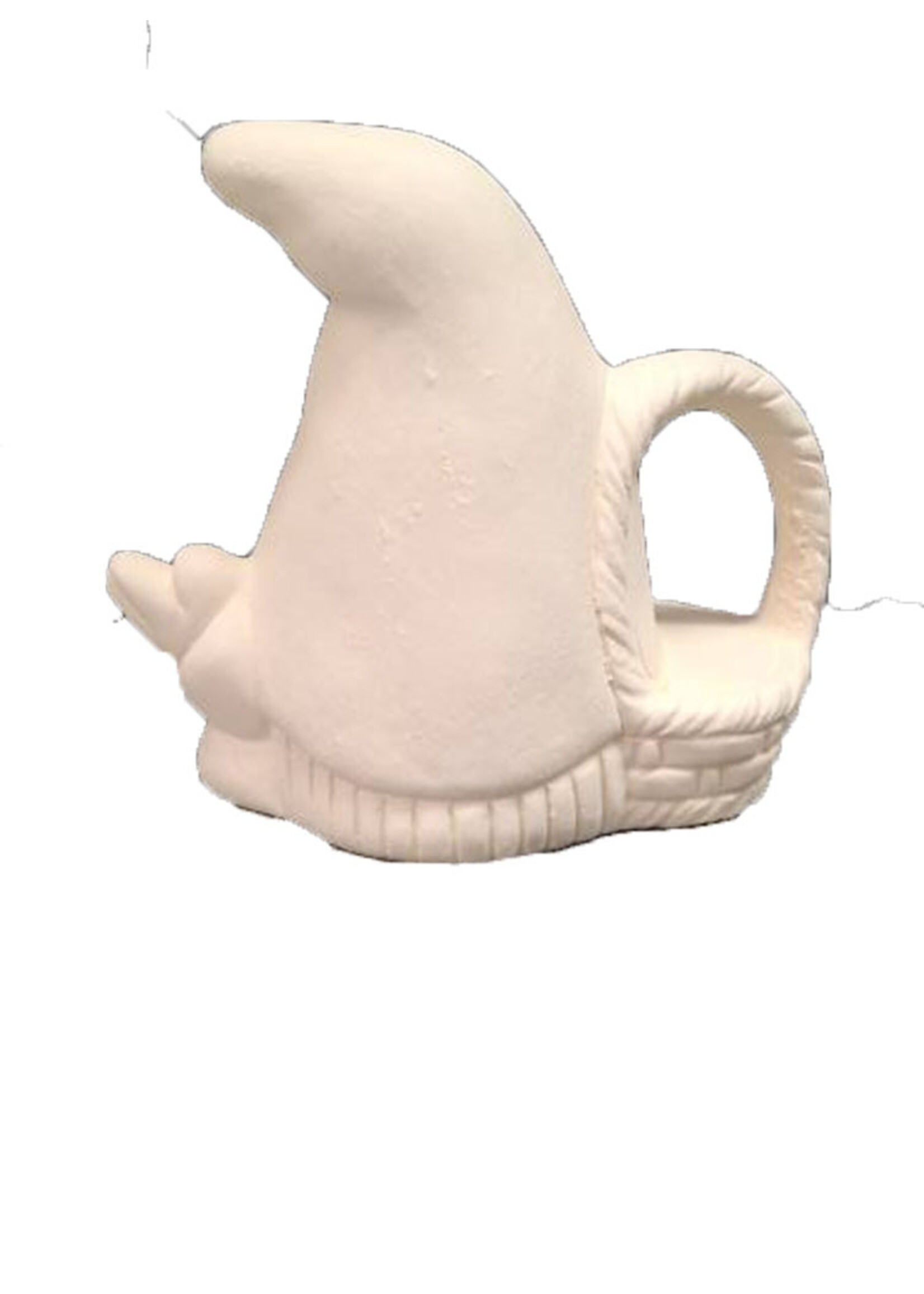 Creative Kreations Ceramics and Gifts Hunny Bunny  Gnome 5" Ceramic Bisque, Ready to paint