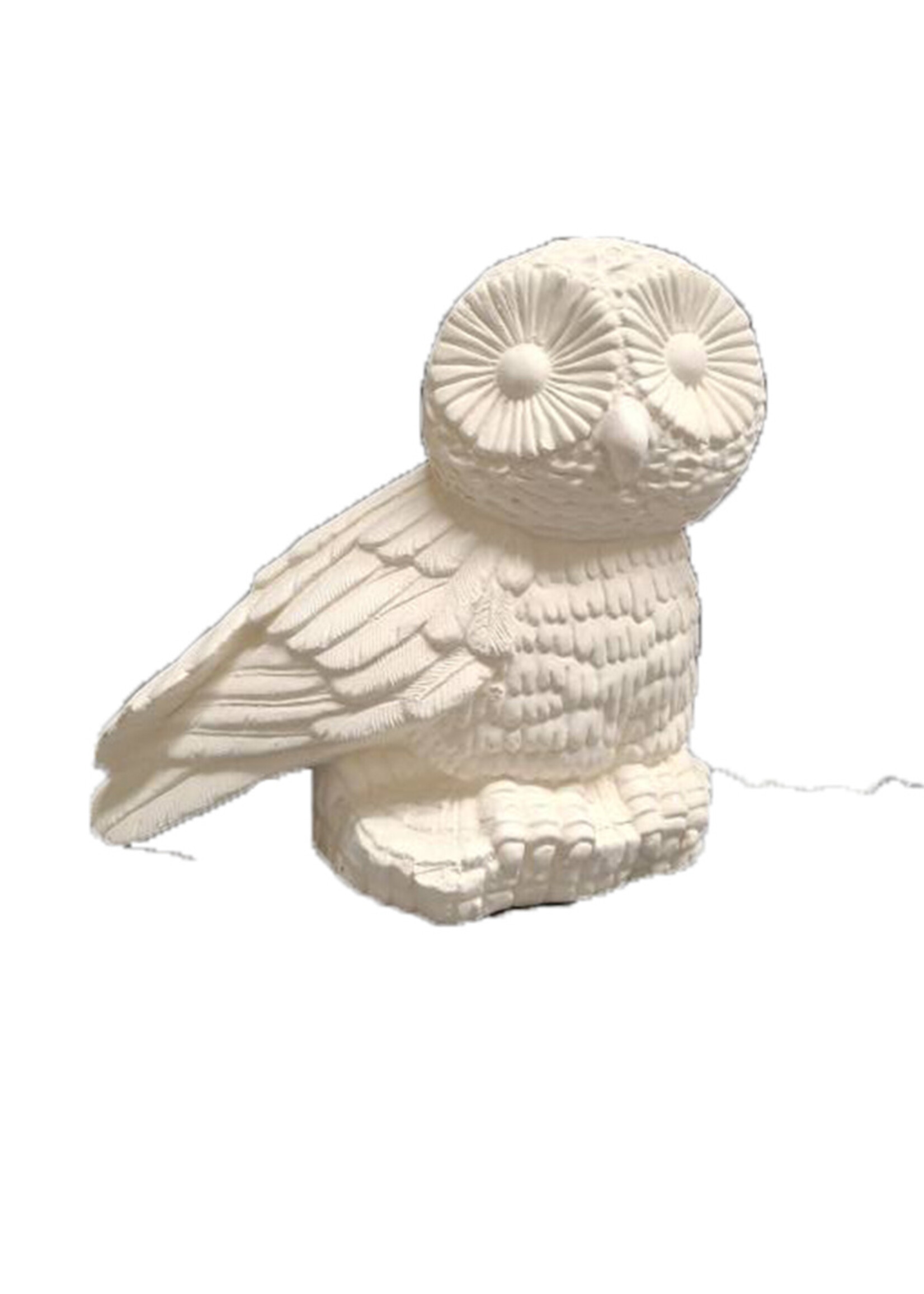Creative Kreations Ceramics and Gifts Male Owl 7" Ceramic Bisque, Ready to Paint