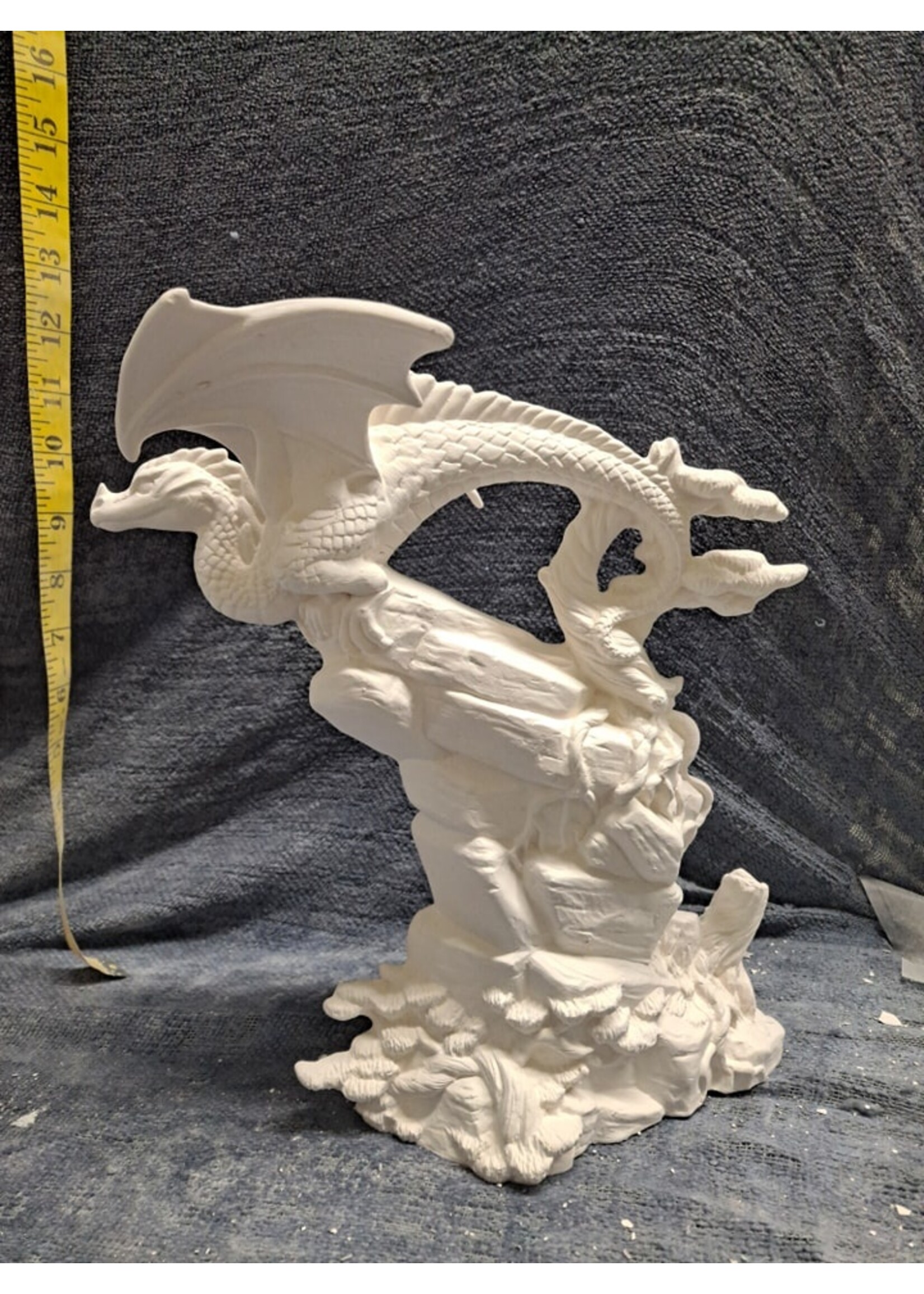 Creative Kreations Ceramics and Gifts Dragon First Flight 13" Ceramic Bisque, Ready to Paint