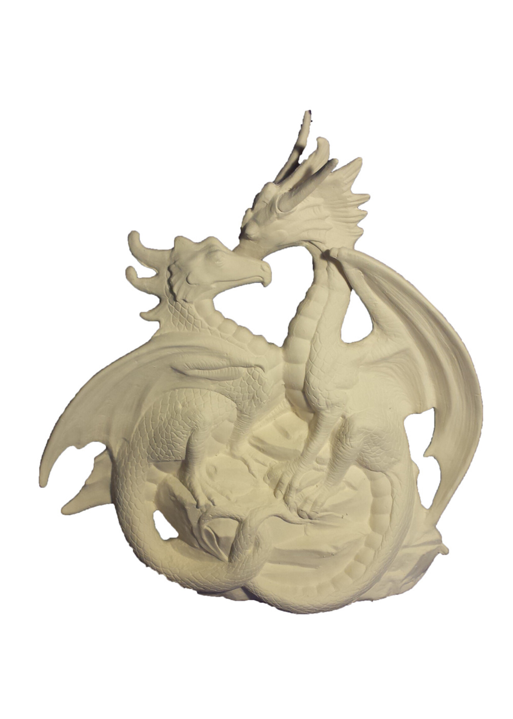 Creative Kreations Ceramics and Gifts First Love Dragon 11" Ceramic Bisque, Ready to Paint