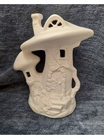Creative Kreations Ceramics and Gifts Mushroom Fairy House 9" Ceramic Bisque Ready to Paint