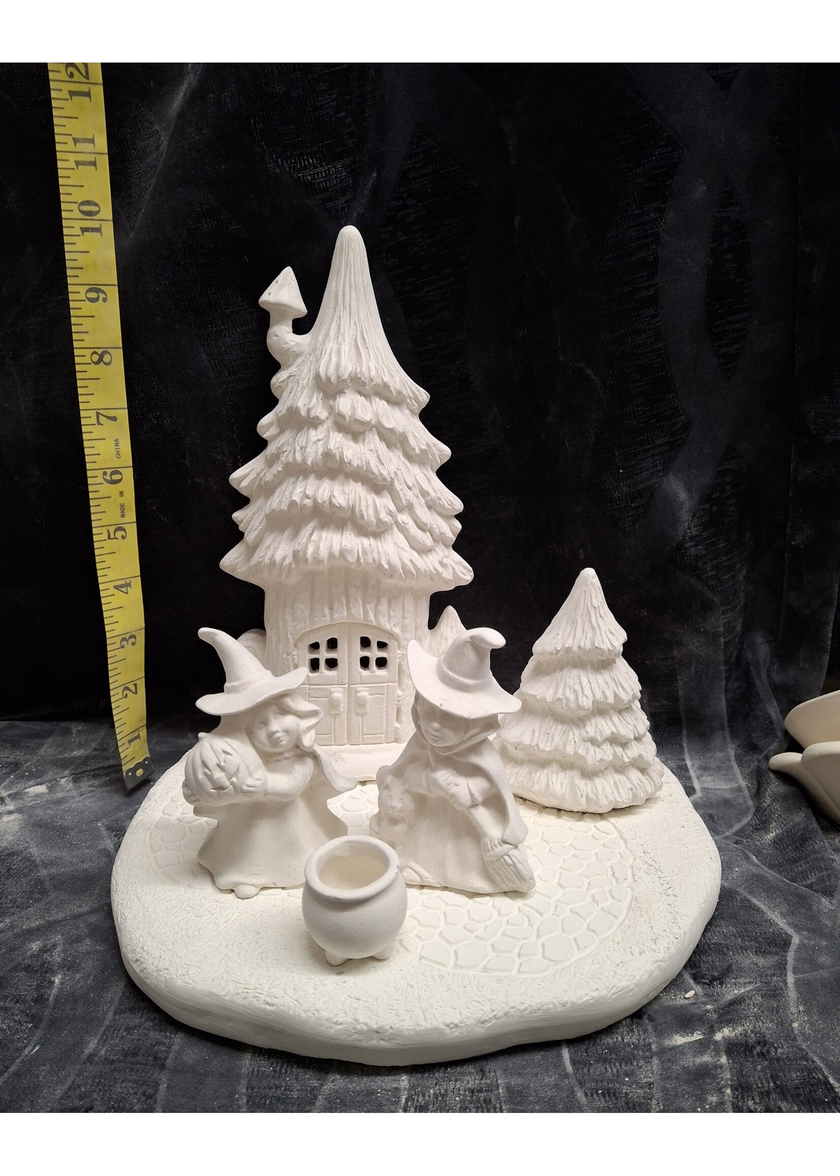 Creative Kreations Ceramics and Gifts Witches in the Trees Halloween Scene