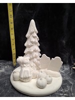 Creative Kreations Ceramics and Gifts Ghosts with pumkins in a graveyard Halloween 5 piece set