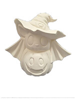 Creative Kreations Ceramics and Gifts Bat Crazy Ozzee in Pumpkin 8.5" Ceramic Bisque, ready to paint