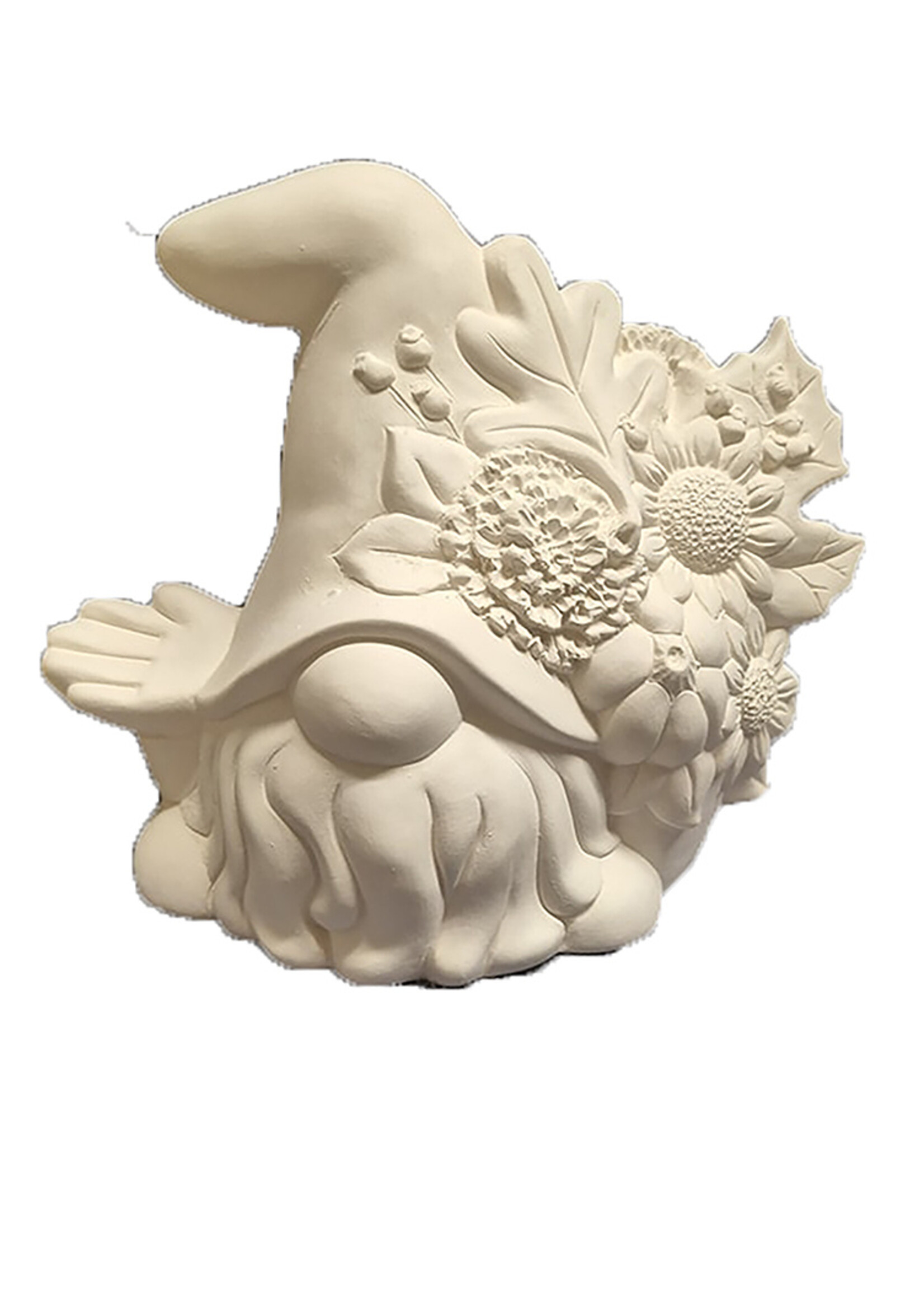 Creative Kreations Ceramics and Gifts Knute Autumn Gnome 8.5" Ceramic Bisque ready to paint