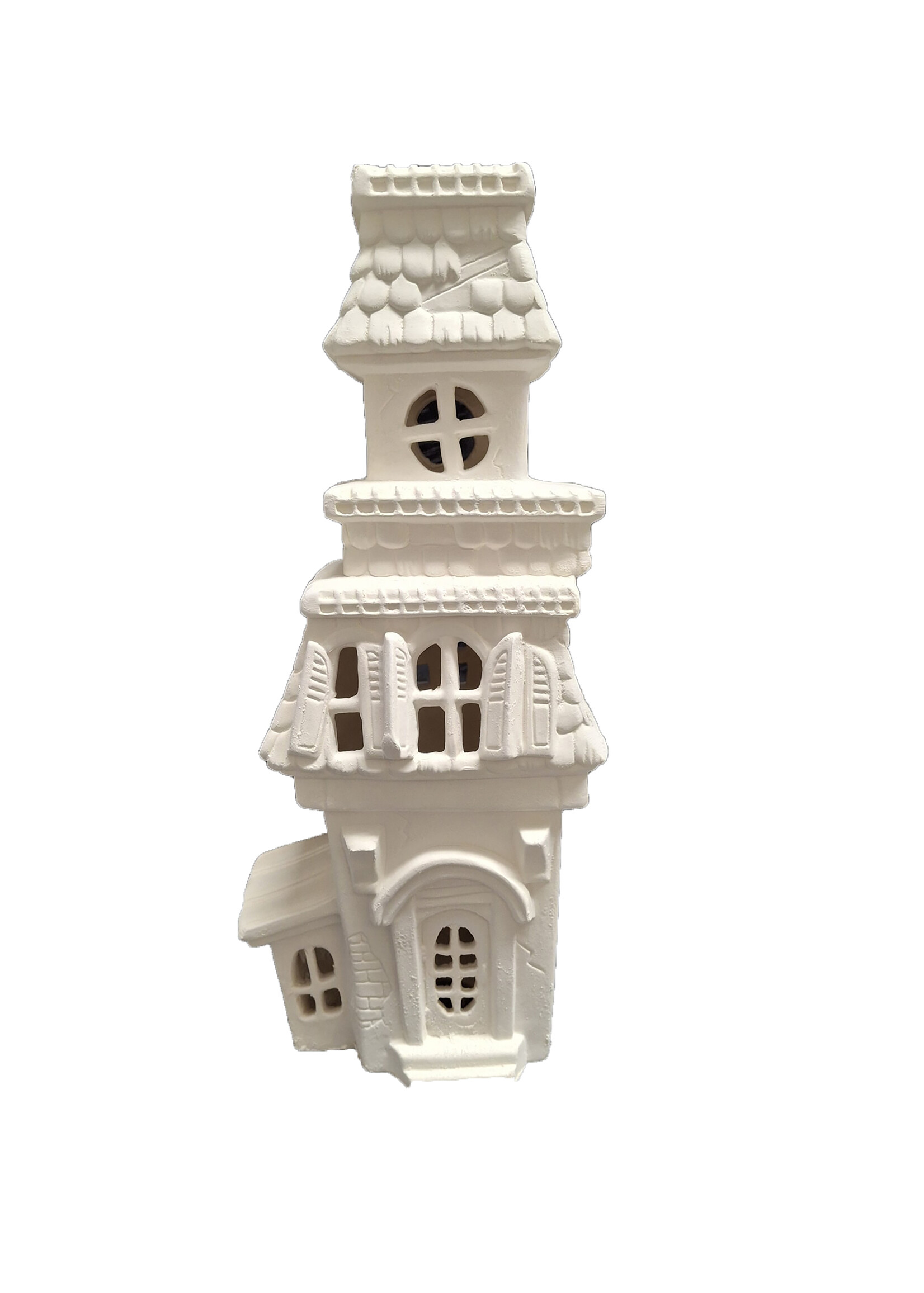 Creative Kreations Ceramics and Gifts Haunted Mansion 13" Ceramic Bisque, Ready to Paint